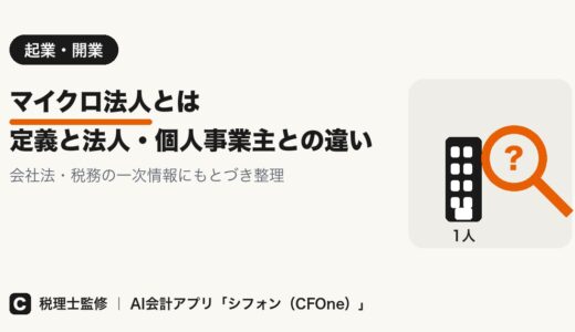 マイクロ法人とは？定義と法人・個人事業主との違い